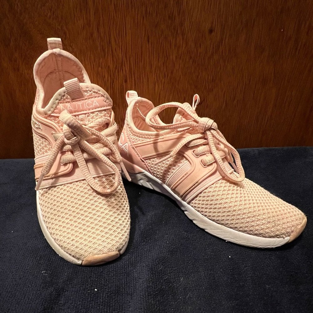 Nautica size 13 baby pink tennis shoes